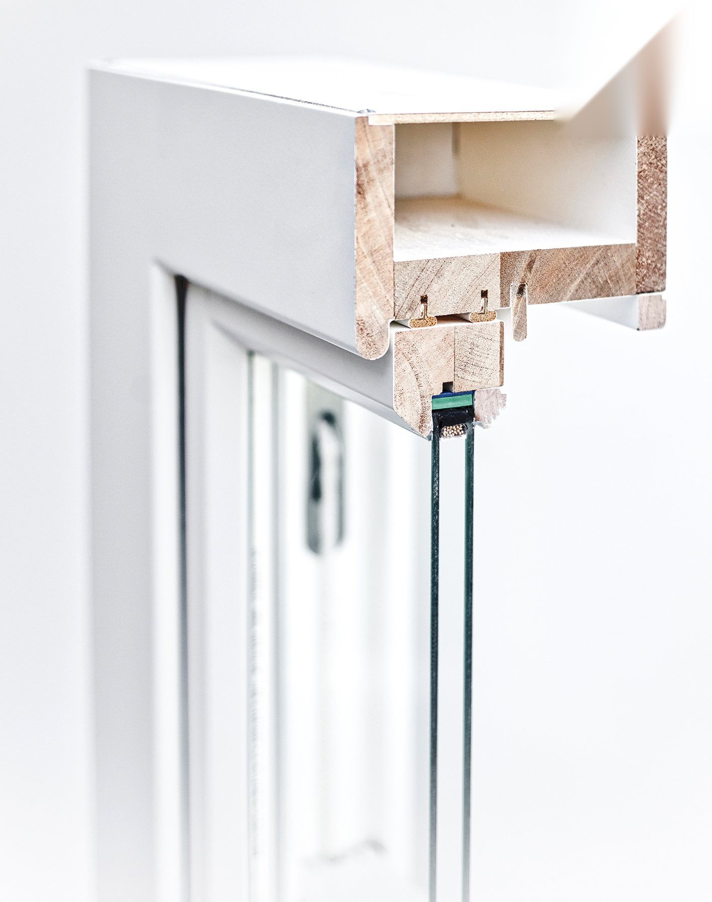 Box sash head cut through